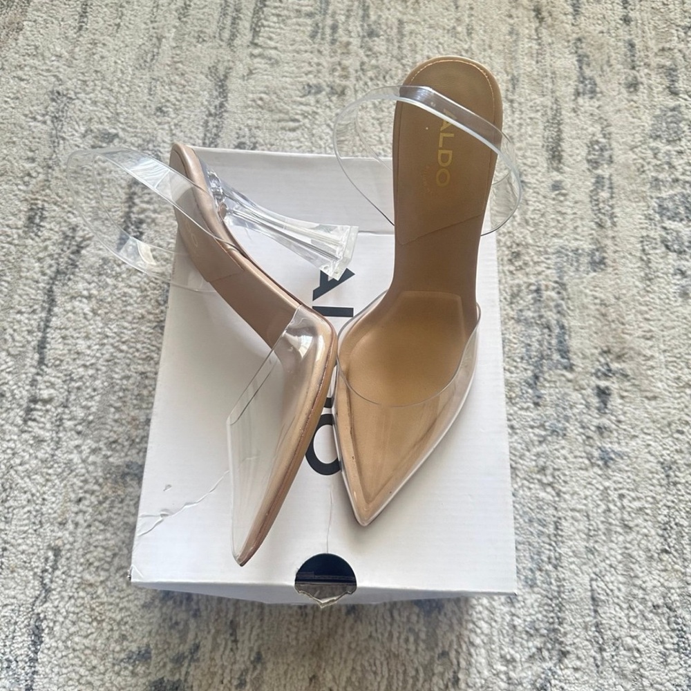 Aldo Women's Transparent Tan Heels